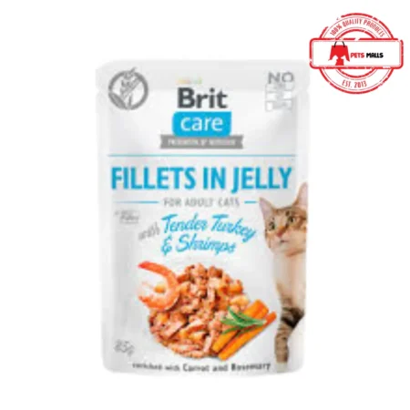 Brit Care Cat Pouch Sterilized Fillets With Hearty Duck And Tender Turkey In Jelly – 85 Gram