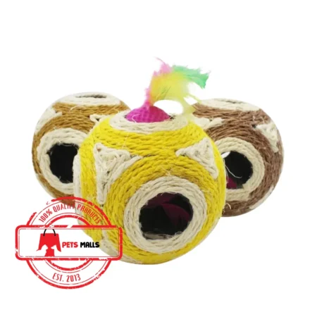 Cat Sisal Ball Toy 6 Holes
