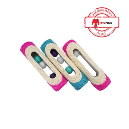 Cat Toys Rolling Sisal Scratch Board Roller with 3 Ball