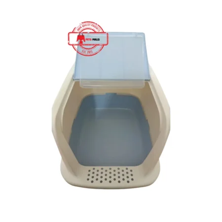 Large Enclosed Cat Litter Tray With Hinged Swinging Door (Design O)