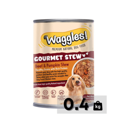 Waggles Dog Wet Food Beef And Pumpkin Gourmet Stew -400 Gram