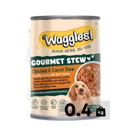 Waggles Dog Wet Food Chicken And Carrot Gourmet Stew