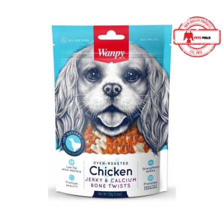 Wanpy Chicken Jerky And Calcium Bone Twists – 100 Gram